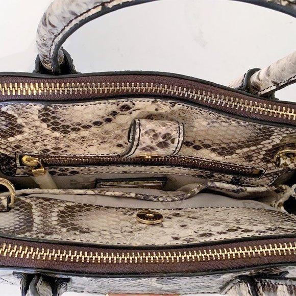 NWOT TORY BURCH ELISE DOME DOUBLE ZIP SNAKE EMBOSSED SATCHEL CROSSBODY - Picture 9 of 13